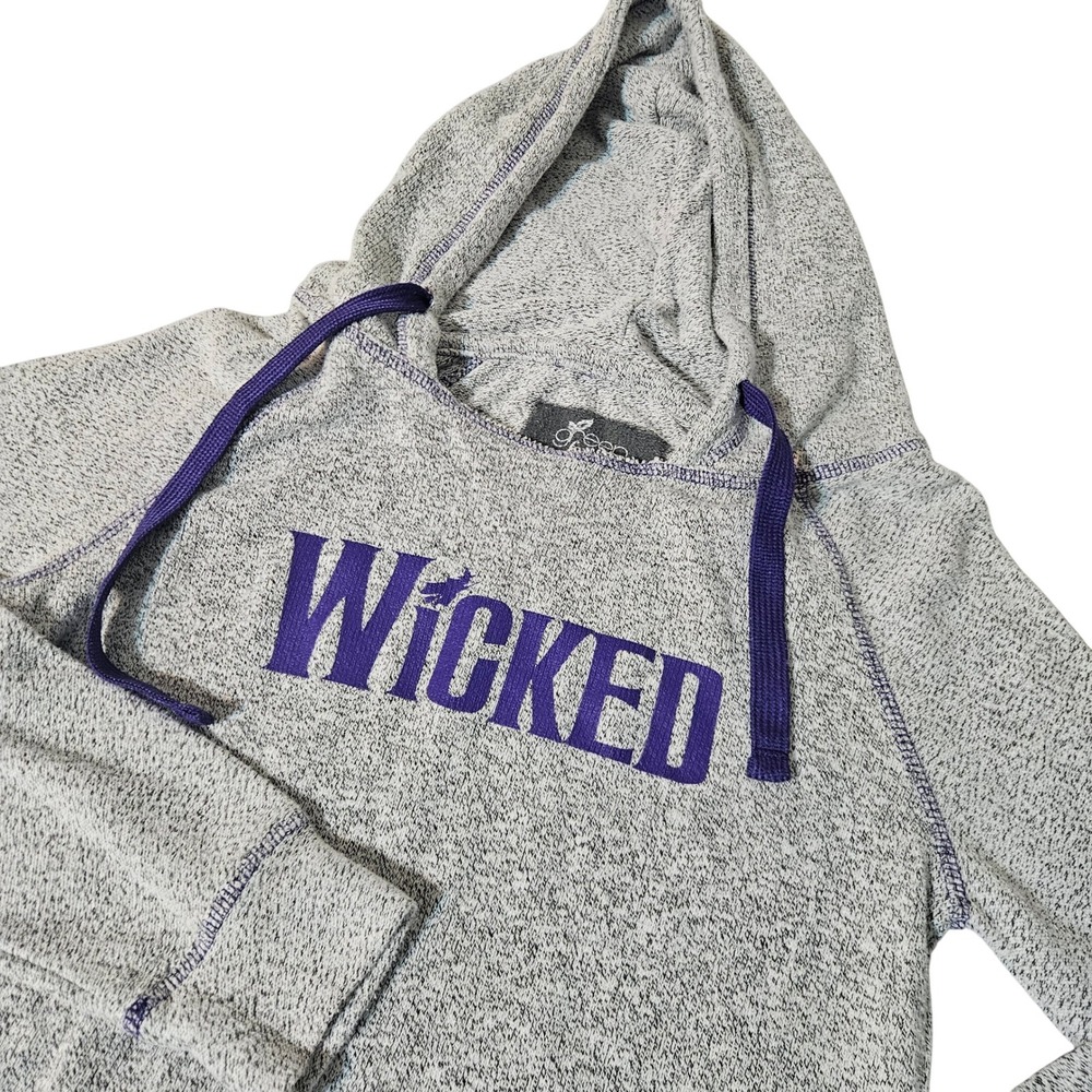 Green for Good Wicked Hoodie Womens XS Purple Organic Cotton Broadway Musical